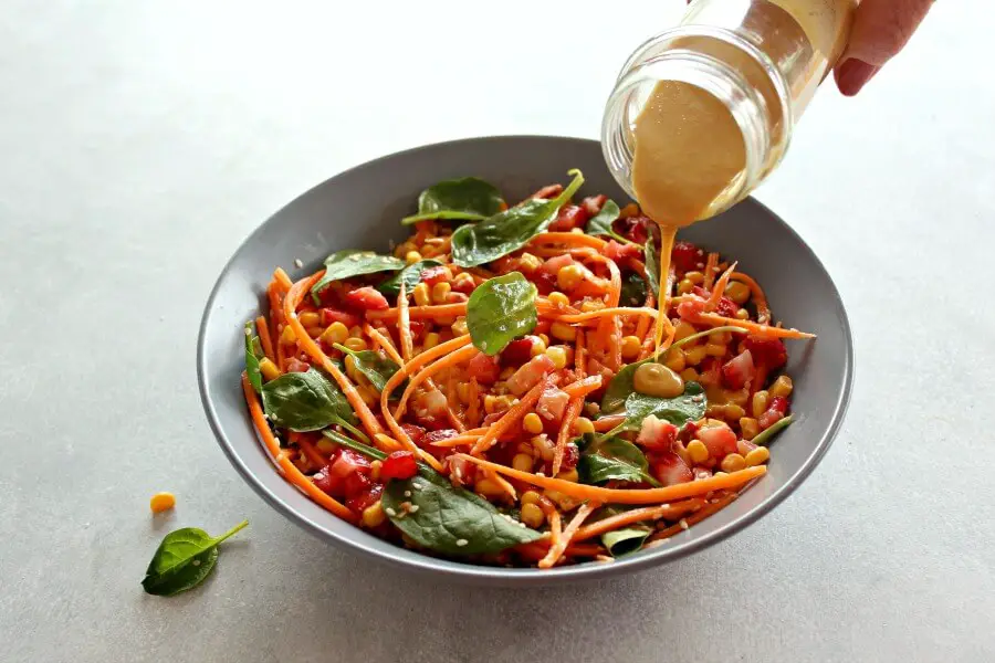 Asian Carrot Salad with Peanut Ginger Dressing Berry Sweet Life