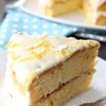 lemon drizzle silk cake with cream cheese icing