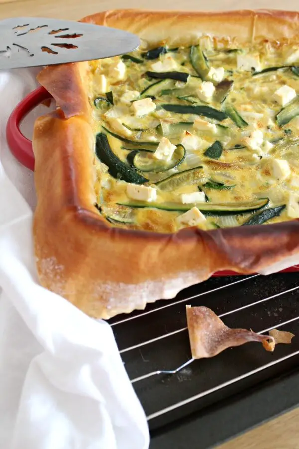 Zucchini & Feta Quiche with Phyllo Pastry | www.berrysweetlife.com