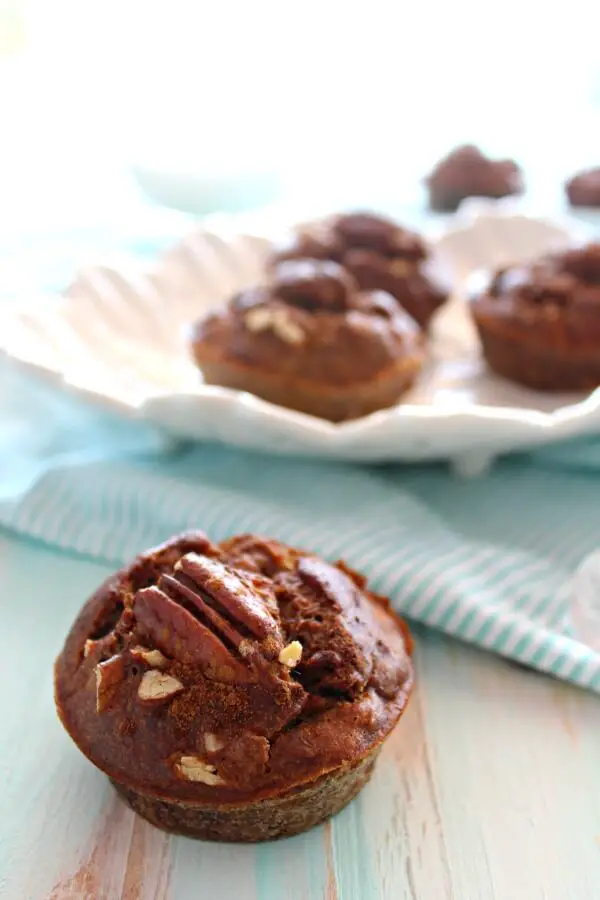Banana Pecan & Cinnamon Muffins. The BEST banana muffins you'll ever have. Sugar Free recipe! Easy to make. Everyone will love these! | berrysweetlife.com