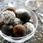 Dairy & Sugar Free Almond Chocolate Truffles. These are perfect for special occasions. A healthy dessert that's quick & easy to make. Your guests will LOVE these! | berrysweetlife.com