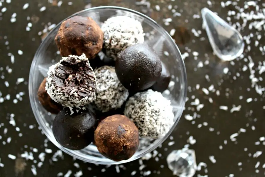 dairy & sugar free almond chocolate truffles