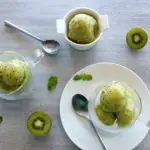 2 Ingredient Banana Kiwi Sorbet Scoops. All you need is Bananas Kiwis & 15 minutes! Healthy, quick, easy & yum! A perfect summer treat for the whole family | berrysweetlife.com