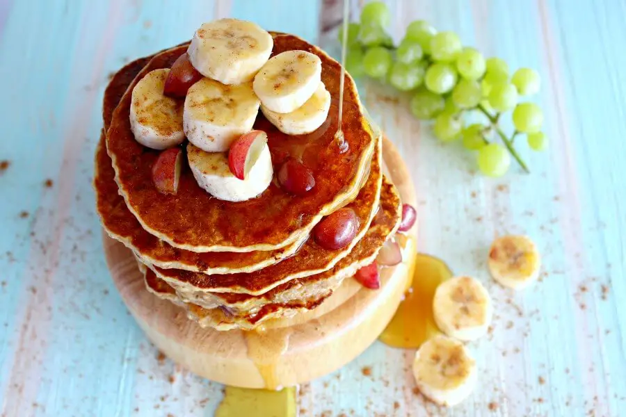 Healthy Oatmeal Bran Banana Pancakes
