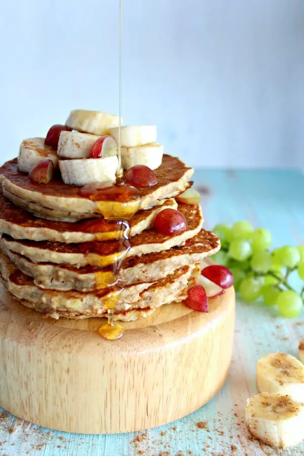 Healthy Oatmeal Bran Banana Pancakes Berry Sweet Life
