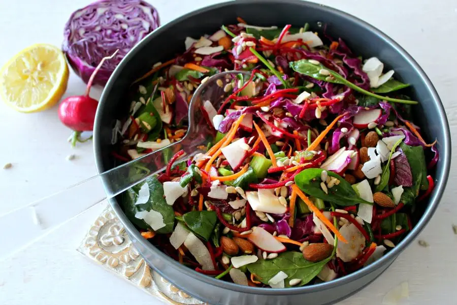 Red Cabbage Spinach & Beetroot Detox Salad