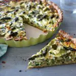 Asparagus Courgette & Goats Cheese Quiche. The most delicious & healthy rustic & impressive quiche perfect for a big family! | berrysweetlife.com