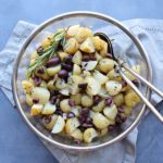 Black Olive Rosemary New Potato Salad. An easy going salad that is simple to make, healthy & delicious! Everyone will be asking for the recipe! | berrysweetlife.com