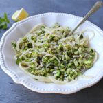 Fresh Lemon Basil Broccoli Spaghetti. Got 15 minutes? Make this light & healthy meal that has broccoli, lemon, fresh basil & sunflower seeds | berrysweetlife.com
