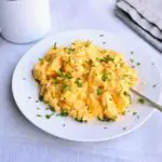 How To Make Perfect Scrambled Eggs. In 4 simple steps you will have CREAMY, bright yellow, delicious scramble EVERY time!! | berrysweetlife.com