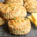 Savoury Cheese & Chive Scones. Soft & fluffy with melted cheese on top, the perfect easy scone recipe that everyone will love! | berrysweetlife.com