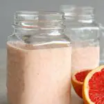 Immune Boosting Grapefruit Banana Smoothie. A nutrient rich, delicious 4 ingredient smoothie that is quick and easy to make. The perfect healthy breakfast or snack! | berrysweetlife.com