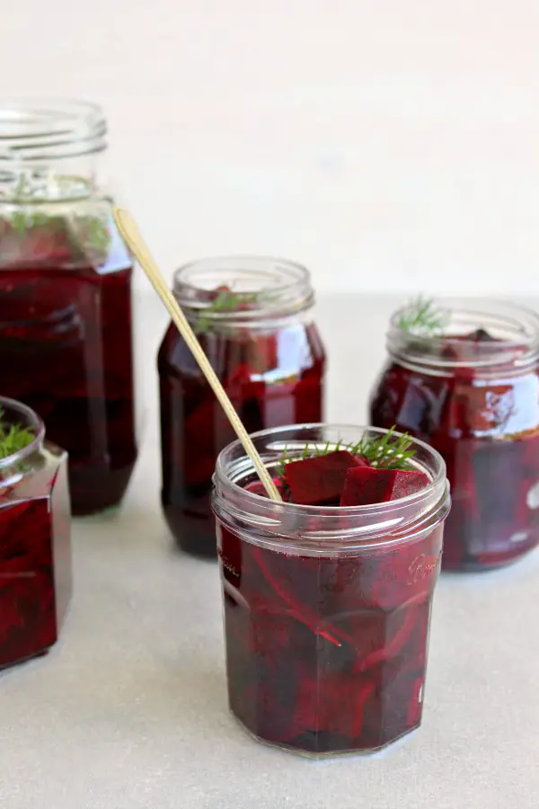 5 Ingredient Healthy Pickled Beets. No sugar, lightly pickled, delicious Super Food beets that will last for weeks in the fridge! Just under an hour to prepare | berrysweetlife.com