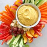 5 Minute Spicy Paprika Tahini Hummus. Easy, nutritious and delicious Hummus made with chickpeas, tahini, olive oil, coconut milk and spices | berrysweetlife.com