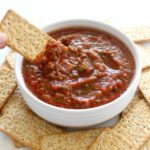 Favourite Homemade Tasty Tomato Salsa. The simplest, most DELICIOUS 5 minute salsa made with fresh, healthy veggies, spices and herbs | berrysweetlife.com