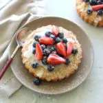 Classic French mini Berry Apricot Almond Tarts recipe - easy to make with ground almonds and shortcrust pastry for a tea time treat or with a little cream or ice cream, a delicious dessert! | berrysweetlife.com