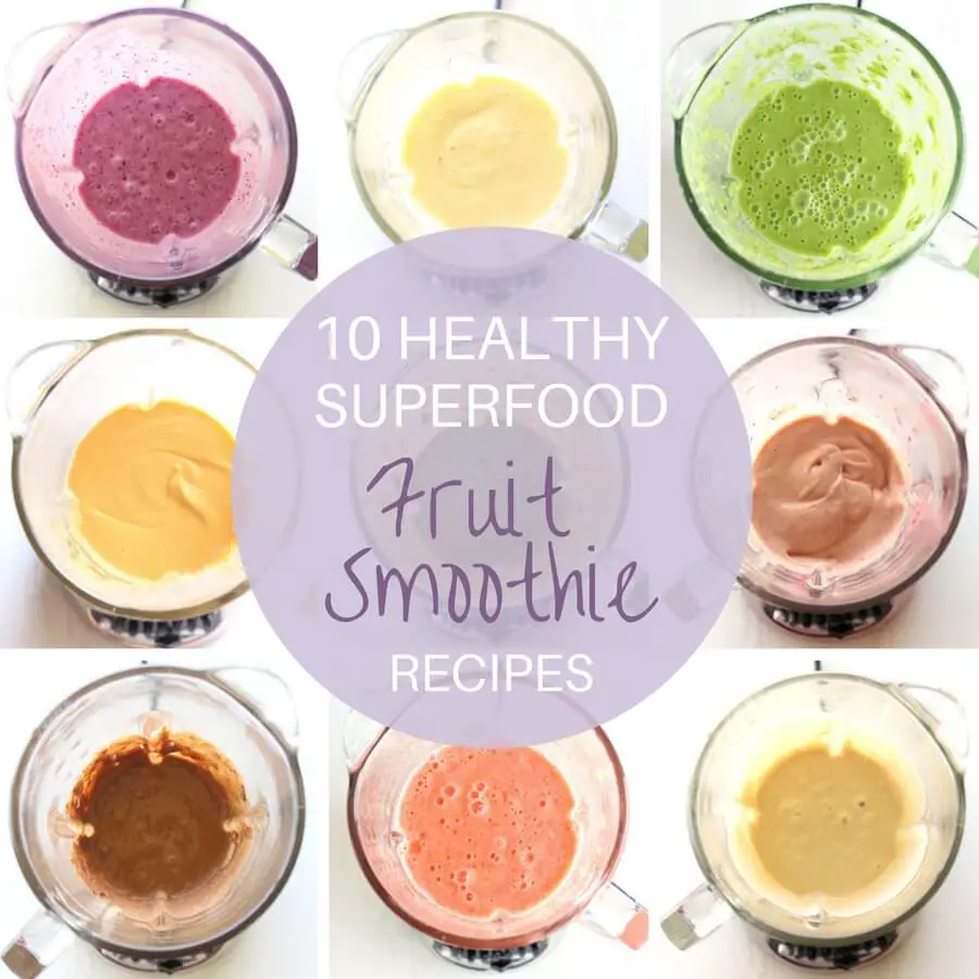 Full of fresh fruit, greens, protein, nut milks, vitamins and minerals to boost and nourish your body and mind, 10 Healthy Superfood Fruit Smoothies | berrysweetlife.com