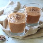 Add protein, fibre, antioxidants and omega 3 to your diet with this tropical fruit Energy Boost Flax Seed Smoothie! | berrysweetlife.com