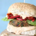 An easy vegetarian and vegan burger recipe alternative, quick and easy to make in a blender, and can be easily adapted for most diets | berrysweetlife.com