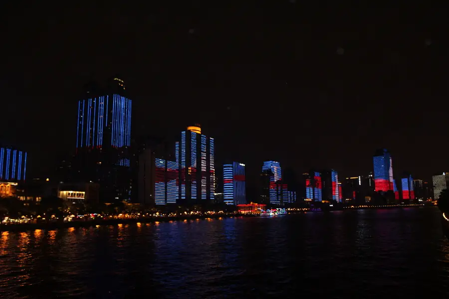 The glorious Pearl River Lights In Guangzhou China form striking images stretching from building to building and as far as the eye can see! | berrysweetlife.com