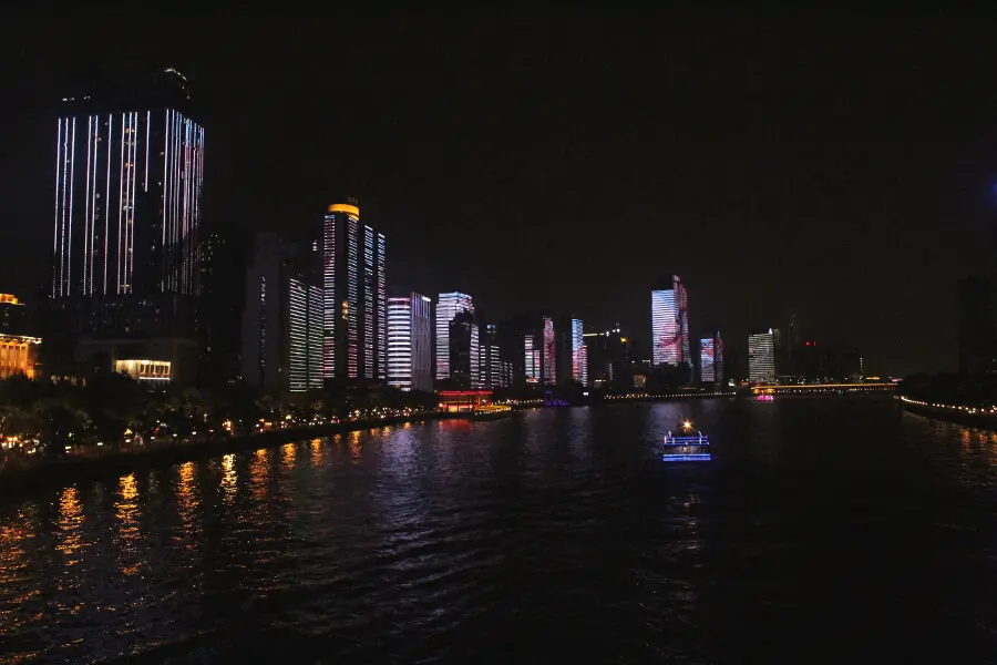 Pearl River Lights In Guangzhou China