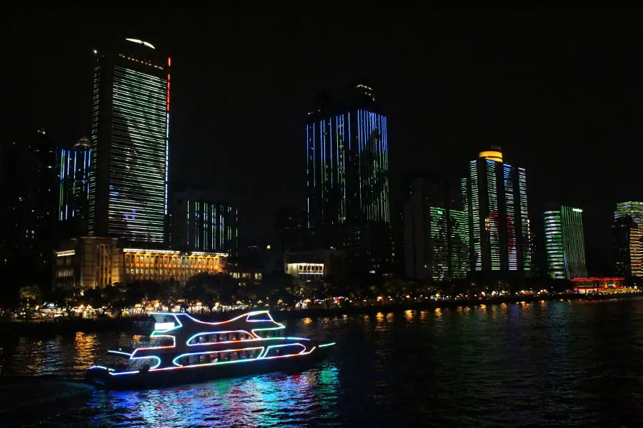 The glorious Pearl River Lights In Guangzhou China form striking images stretching from building to building and as far as the eye can see! | berrysweetlife.com