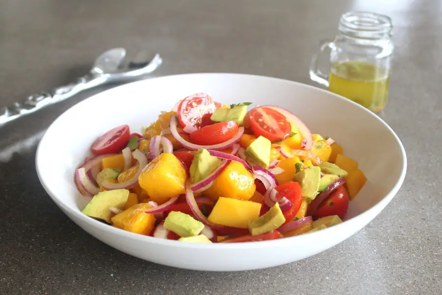 Summer Fiesta Mango Avocado Red Onion Salad Berry Sweet Life