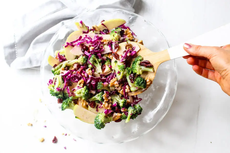 Broccoli Apple Cranberry Detox Salad